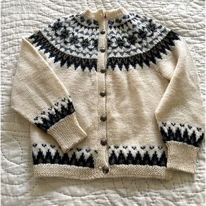 William Schmidt Co Fair Isle vintage wool Sweater cardigan